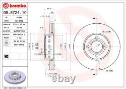 2 X Disque De Frein Essieu Avant Pour AUDI 80 CABRIOLET COUPE