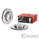 2x Brembo Disques De Frein 276mm Aéré Internement Avant Pour Audi 80 Cabriolet