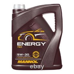 BOSCH Inspection Set 12 L MANNOL 5W-30 Energy Pour Audi 80 1.8 S 2.0 Cabriolet