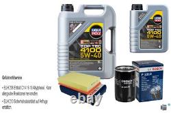 BOSCH Inspection Set 6L Liqui Moly Top Tec 4100 5W-40 Pour Audi VW Cabriolet