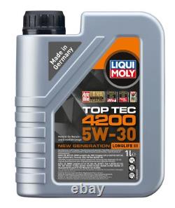 BOSCH Inspection set 7 L LIQUI Top MOLY Tec 4200 5W-30 pour Audi Cabriolet 2.6