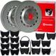 Brembo Disques 370mm + Revêtements Avant Pour Audi Tt 2,5 Rs Coupé + Cabriolet