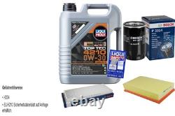 Bosch Inspection Set 5 L Liqui Moly Top Tec 4210 0W-30 pour Audi Cabriolet 2.6