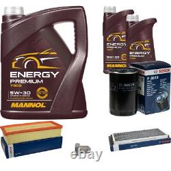 Bosch Paquet pour Inspection 7, L mannol Energy Premium 5W-30 Audi Cabriolet 2.3