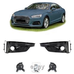 Cache antibrouillard noir brillant pour AUDI A5 F5 Coupe Cabrio Sportback 16-20