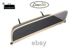 Coupe Vent Audi A5 8F7(2009-2016)Cabrio Filet Anti Remous Beige+Sac De Rangement