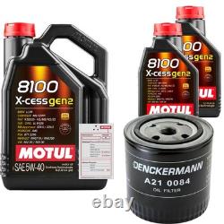 DENCKERMANN Inspection Set 7L MOTUL 8100 X-CESS 5W-40 Pour Audi Cabriolet 2.6