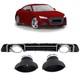 Diffuseur Arri&egrave;re Argent + Noir Brillant Pour Audi Tt Fv, 8s Coupe Cabrio 14-18
