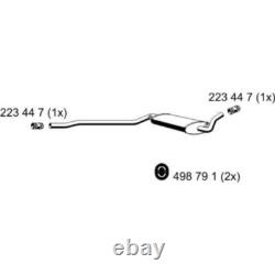 ERNST Silencieux Central pour Audi Cabriolet 8G7 B4 80 89 89Q 8A B3 8B 223027