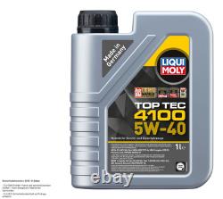 FEBI Inspection Set 8L LIQUI MOLY TOP TEC 4100 5W-40 Pour Audi Cabriolet 8G7