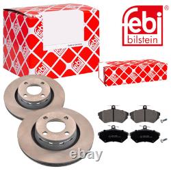 Febi BILSTEIN Disques de Frein Ventilé Avant + Plaquette pour Audi 80 Cabriolet