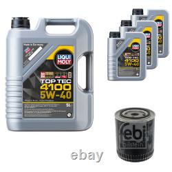 Febi Filtre à Huile 8L Liqui Moly Top Tec 4100 5W-40 pour Audi Cabriolet 8G7 B4