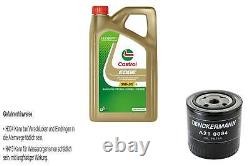 Filtre À Huile CASTROL EDGE TITANIUM 5W-30 LL 5L Pour Audi Cabriolet 2.6 2.8