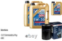 Filtre à Huile Bosch 11 L Liqui Moly Longlife 3 5W-30 pour VW Golf I Cabriolet