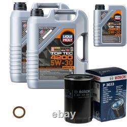Filtre à Huile Bosch 11 L Liqui Moly Top Tec 4200 5W-30 pour VW Golf I Cabriolet