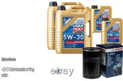 Filtre à Huile Bosch 12 L Liqui Moly Longlife 3 5W-30 pour VW Golf I Cabriolet