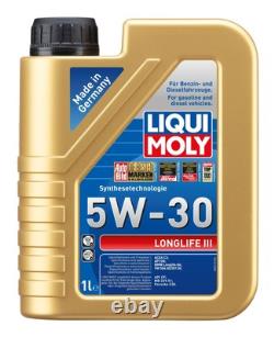 Filtre à Huile Bosch 12 L Liqui Moly Longlife 3 5W-30 pour VW Golf I Cabriolet