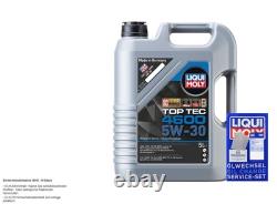 Filtre à Huile Bosch 6 L Liqui Moly Top Tec 4600 5W-30 pour Audi Cabriolet 2.6