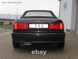 Fox Échappement Sport Audi 80/90 89 B3 sedan Coupé + B4 Cabriolet 2x76mm Rond