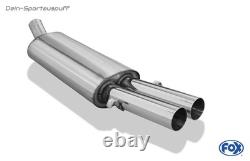 Fox Silencieux Sport Audi 80/90 89 B3 Sedan+Coupe Et B4 Cabriolet 2x63mm Droit