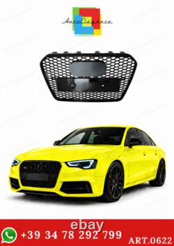 Grille Avant RS5 Look pour Audi A5 Coupe Cabriolet Sportback (12-17) Noir Poli