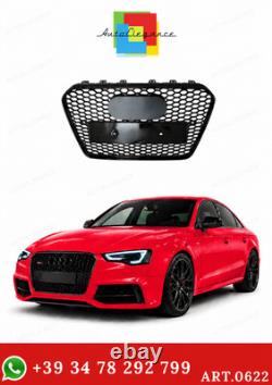 Grille Avant RS5 Look pour Audi A5 Coupe Cabriolet Sportback (12-17) Noir Poli