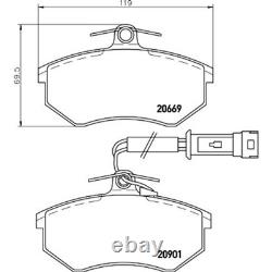 HELLA Pagid Set de Freins 280mm+ Avant Convient pour Audi 80 B4 Aussi Cabriolet