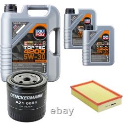 Inspection Set Liqui Moly Top Tec 4200 5W-30 7L Pour Audi Cabriolet 2.6 2.8 A6