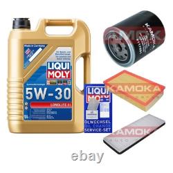 Kamoka Inspection Set Liqui Moly Longlife 3 5W-30 5L pour Audi, Cabriolet