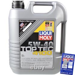Kit D'Inspection Filtre Liqui Moly Huile 5L 5W-40 pour Audi, Cabriolet 8G7