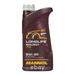 MAHLE Inspection Set 8 L MANNOL 5W-30 LONGLIFE Pour Audi Cabriolet 2.6 2.8 A6