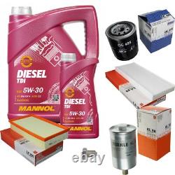 MAHLE Inspection set 6 L MANNOL TDI Diesel 5W-30 pour Audi Cabriolet 2.6 2.8