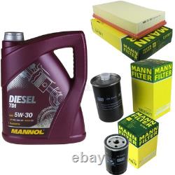 MANN-FILTER Inspection Set 5L MANNOL Diesel TDI 5W-30 Pour Audi Cabriolet 2.0