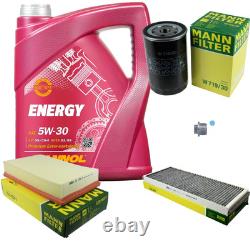 MANN-FILTER Inspection Set MANNOL 5L Energy 5W-30 Pour Audi Cabriolet 2.6 1.8 C