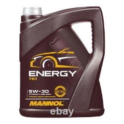 MANN-FILTER Inspection Set MANNOL 5L Energy 5W-30 Pour Audi Cabriolet 2.6 1.8 C