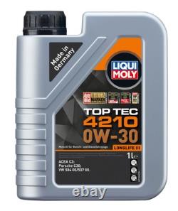 MANN Filtre À Huile 7 L Liqui Moly Top Tec 4210 0W-30 Pour Audi Cabriolet 2.6