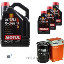 Mahle Filtre à Huile 8 L Motul 5W-30 8100 X-Clean + pour Audi A4 1.6 Cabriolet