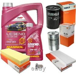 Mahle Inspection Set 5 L mannol Legend + 0W-40 pour Audi Cabriolet 2.3