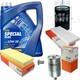 Mahle Inspection Set 5 L Mannol Special Plus 10w-30 Pour Audi Cabriolet 2.3 E