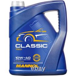 Mahle Inspection Set 6 L mannol Classic 10W-40 pour Audi Cabriolet 2.3 E Coupé