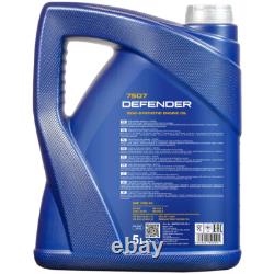 Mahle Inspection Set 6 L mannol Defender 10W-40 pour Audi, Cabriolet 2.6 2.8