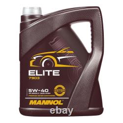 Mahle Inspection Set 6 L mannol Elite 5W-40 pour Audi Cabriolet 2.6 2.8 Coupé De