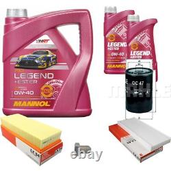 Mahle Inspection Set 6 L mannol Legend + 0W-40 pour Audi Cabriolet 2.3
