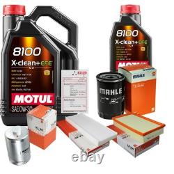 Mahle Inspection Set 6L Motul 8100 X-Clean 0W-30 pour Audi Cabriolet 2.6 2.0 E