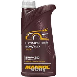 Mahle Inspection Set 7L mannol 5W-30 Longlife pour de Toit Audi Cabriolet 2.6