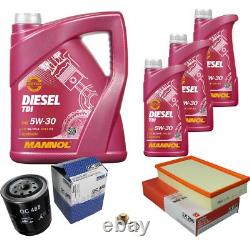 Mahle Inspection Set 8 L mannol Diesel Tdi 5W-30 pour Audi Cabriolet 2.6 2.8