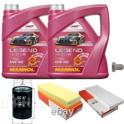 Mahle Inspection Set 8 L mannol Legend + Première 0W-40 pour Audi, Cabriolet 2.3