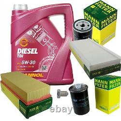 Mann Inspection Set 5L mannol Diesel Tdi 5W-30 pour Audi Cabriolet 2.3 E Coupé