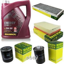 Mann Inspection Set 5L mannol Energy Combi Ll 5W-30 pour Audi Cabriolet