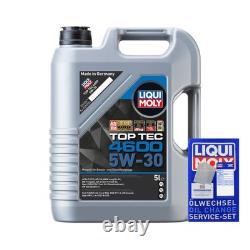 Mann Inspection Set 6 L Liqui Moly Top Tec 4600 5W-30 pour Audi Cabriolet 2.3 Mann Inspection Set 6 L Liqui Moly Top Tec 4600 5W-30 pour Audi Cabriolet 2.3